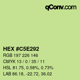 Color code: HEX #C5E292 | qconv.com