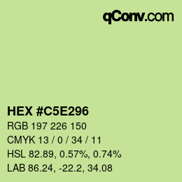カラーコード: HEX #C5E296 | qconv.com