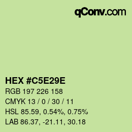 カラーコード: HEX #C5E29E | qconv.com