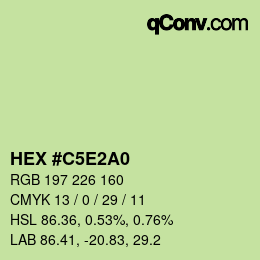 Color code: HEX #C5E2A0 | qconv.com