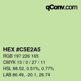 Color code: HEX #C5E2A5 | qconv.com