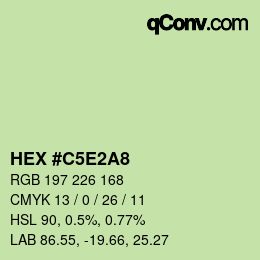 Farbcode: HEX #C5E2A8 | qconv.com