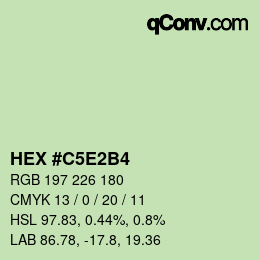 Farbcode: HEX #C5E2B4 | qconv.com