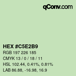 Farbcode: HEX #C5E2B9 | qconv.com