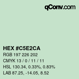 Color code: HEX #C5E2CA | qconv.com