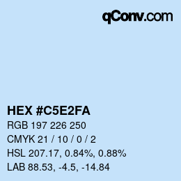 Farbcode: HEX #C5E2FA | qconv.com