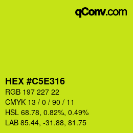 Color code: HEX #C5E316 | qconv.com