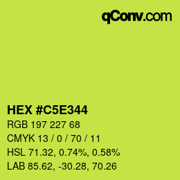 Color code: HEX #C5E344 | qconv.com