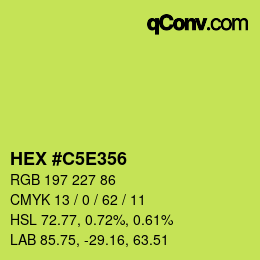 Color code: HEX #C5E356 | qconv.com
