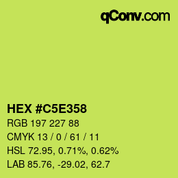 Color code: HEX #C5E358 | qconv.com