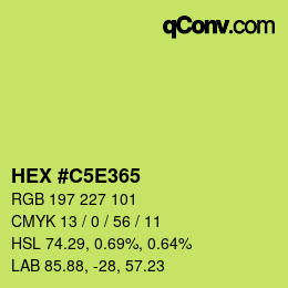 Color code: HEX #C5E365 | qconv.com