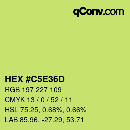 Color code: HEX #C5E36D | qconv.com