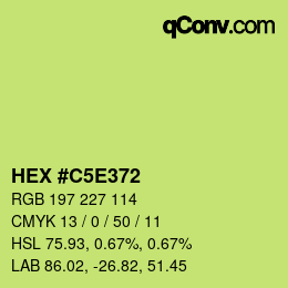 Color code: HEX #C5E372 | qconv.com