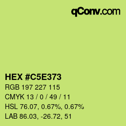 Color code: HEX #C5E373 | qconv.com