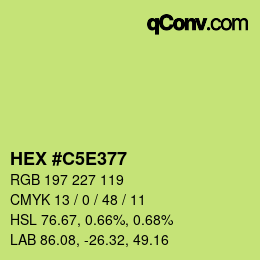 Color code: HEX #C5E377 | qconv.com