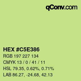 Color code: HEX #C5E386 | qconv.com