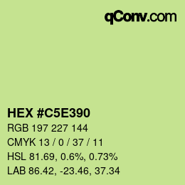 Color code: HEX #C5E390 | qconv.com