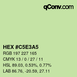 Color code: HEX #C5E3A5 | qconv.com