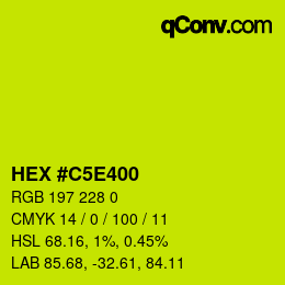 Color code: HEX #C5E400 | qconv.com