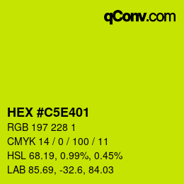 Color code: HEX #C5E401 | qconv.com