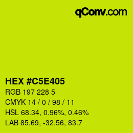 Color code: HEX #C5E405 | qconv.com