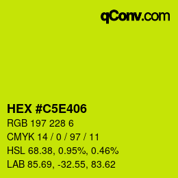 Color code: HEX #C5E406 | qconv.com