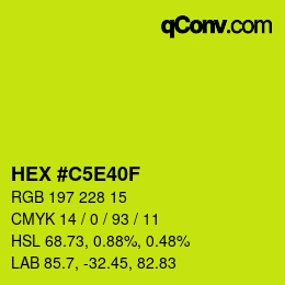 Color code: HEX #C5E40F | qconv.com