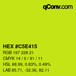 Color code: HEX #C5E415 | qconv.com