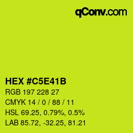Color code: HEX #C5E41B | qconv.com