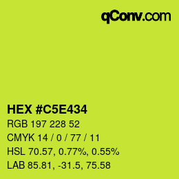 Color code: HEX #C5E434 | qconv.com