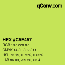 Color code: HEX #C5E457 | qconv.com