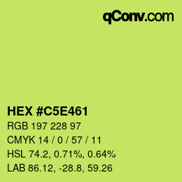 Color code: HEX #C5E461 | qconv.com