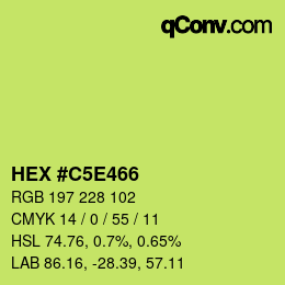 カラーコード: HEX #C5E466 | qconv.com