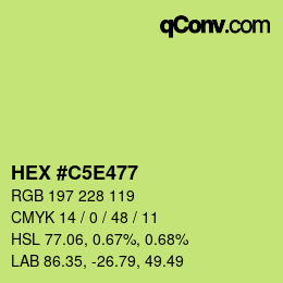 Color code: HEX #C5E477 | qconv.com