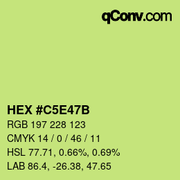 カラーコード: HEX #C5E47B | qconv.com