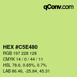 Color code: HEX #C5E480 | qconv.com