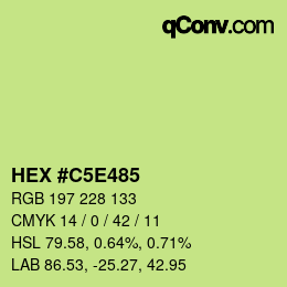 Color code: HEX #C5E485 | qconv.com