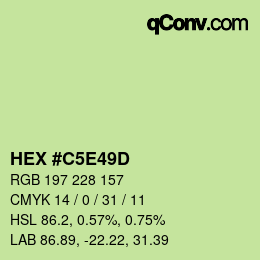 Farbcode: HEX #C5E49D | qconv.com