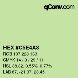 Color code: HEX #C5E4A3 | qconv.com