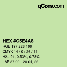カラーコード: HEX #C5E4A8 | qconv.com