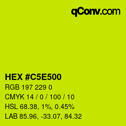 Color code: HEX #C5E500 | qconv.com