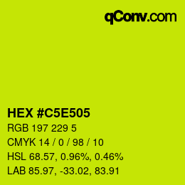 Color code: HEX #C5E505 | qconv.com