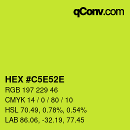 Color code: HEX #C5E52E | qconv.com