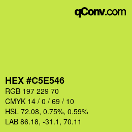 Color code: HEX #C5E546 | qconv.com