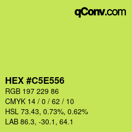 カラーコード: HEX #C5E556 | qconv.com