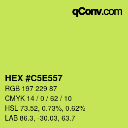 カラーコード: HEX #C5E557 | qconv.com
