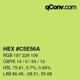 Color code: HEX #C5E56A | qconv.com