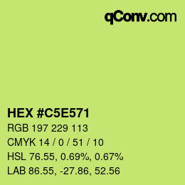 カラーコード: HEX #C5E571 | qconv.com