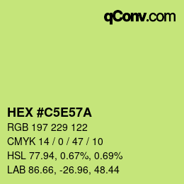 Color code: HEX #C5E57A | qconv.com