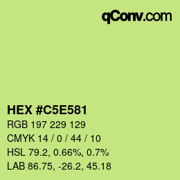 Color code: HEX #C5E581 | qconv.com